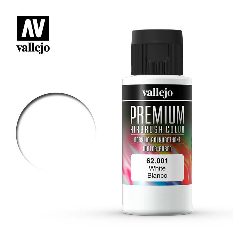 Vallejo Premium Airbrush Color White 60ml VAL62.001