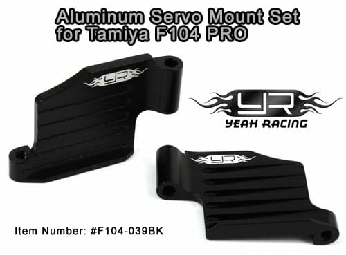 Yeah Racing Aluminium Servo Mount Set ( 2 ) for Tamiya F104 Pro F104-039