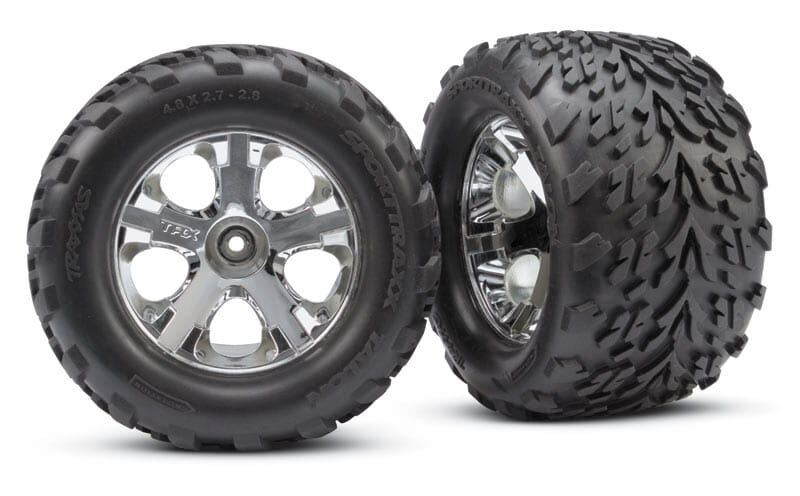 Traxxas Tires & Wheels Assembled,Glued 2.8 Talon ( 2 ) TR3669