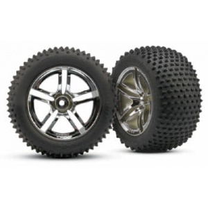 Traxxas Tires & Wheels Assembled Glued 2.8 ( Rear )  ( 2 )    TR3770A