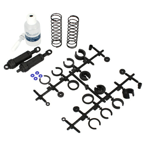 Traxxas Ultra Shocks Black XX Long complete w/spring pre-load spacers Rear (2) TR3762