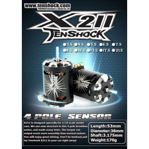 Tenshock X211 Brushless 17.5T Motor    TSX211/17.5