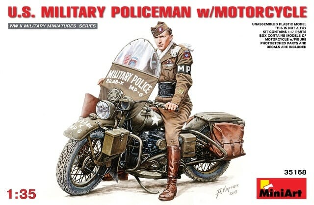 MiniArt 1:35 U.S.Military Policeman w/Motorcycle MA35168