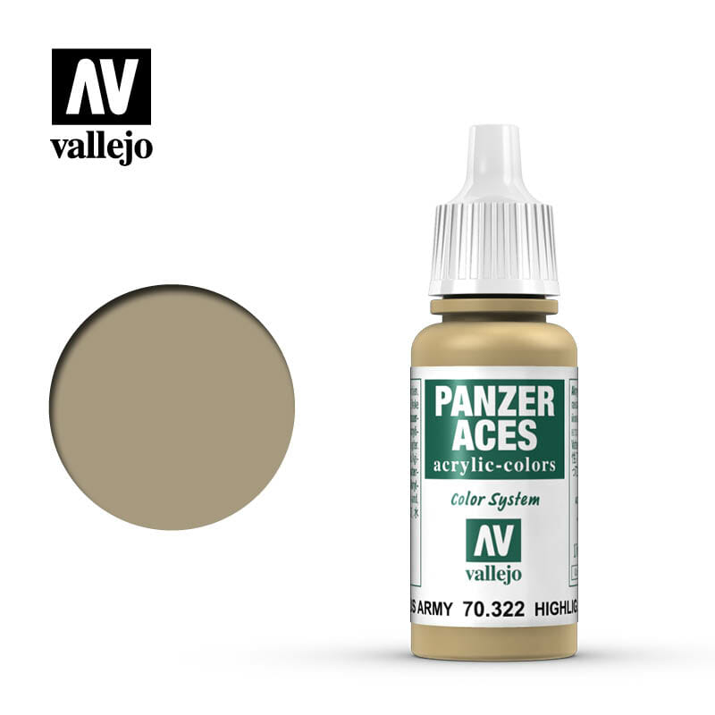 Vallejo Panzer Aces Highlight U.S. Tankcrew 17ml VAL70.322