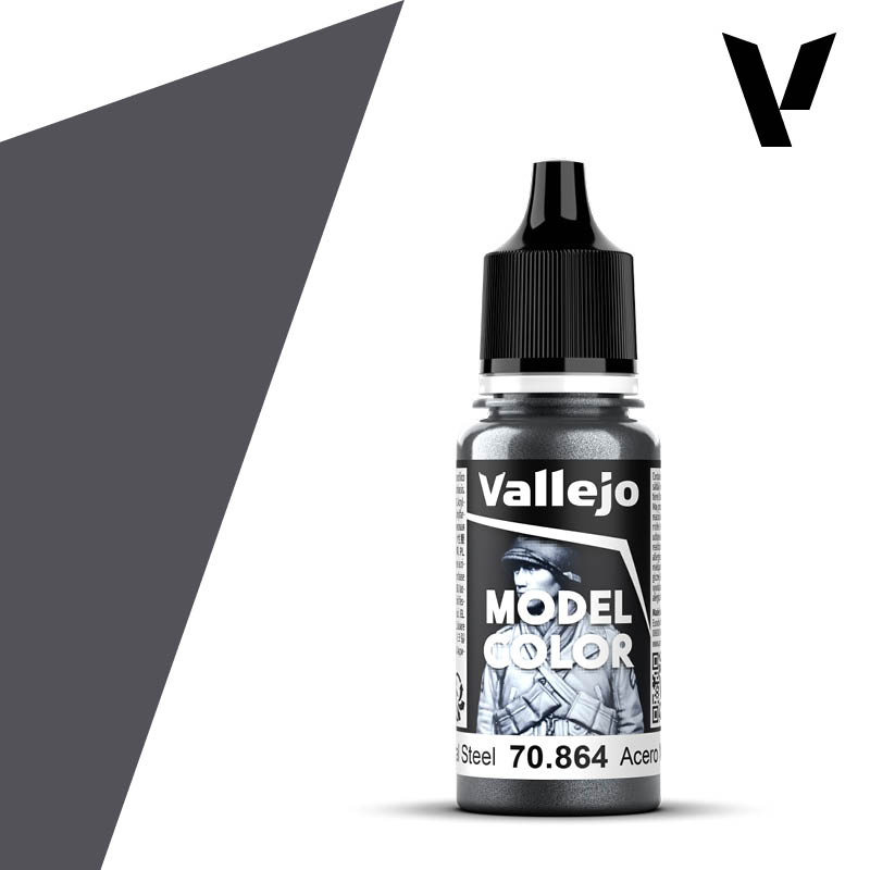 Vallejo Model Color Acryl #197 Natural Steel 18ml VAL70.864