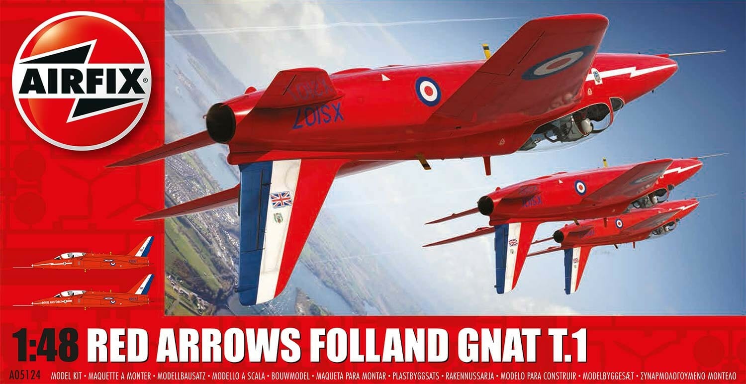 Airfix 1:48 Red Arrows Folland Gnat T.1 AF05124