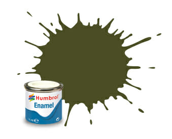 Humbrol Enamel Paint #155 Olive Drab Matt 14ml HAA1688