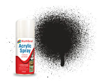 Humbrol Acrylic Spray # 33 Primer Black Matt HAD6033