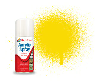 Humbrol Acrylic Spray # 69 Yellow Gloss HAD6069