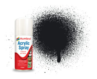 Humbrol Acrylic Spray # 85 Black Satin HAD6085