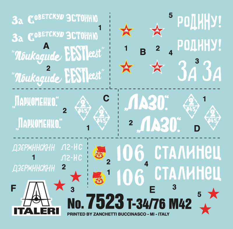 Italeri 1:72 T-34/76 M42 Assembly Modellen IT7523 - Afbeelding 4