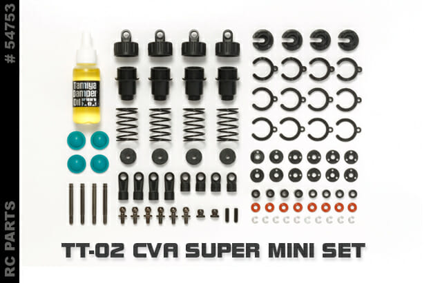 Tamiya TT-02 CVA Super Mini Shock Unit Set ( 4 ) TAM54753