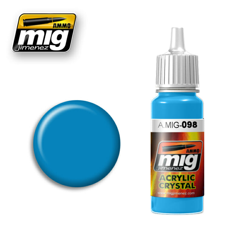 AMMO MIG Acrylic Crystal #0098 Crystal Light Blue 17ml MIG-0098