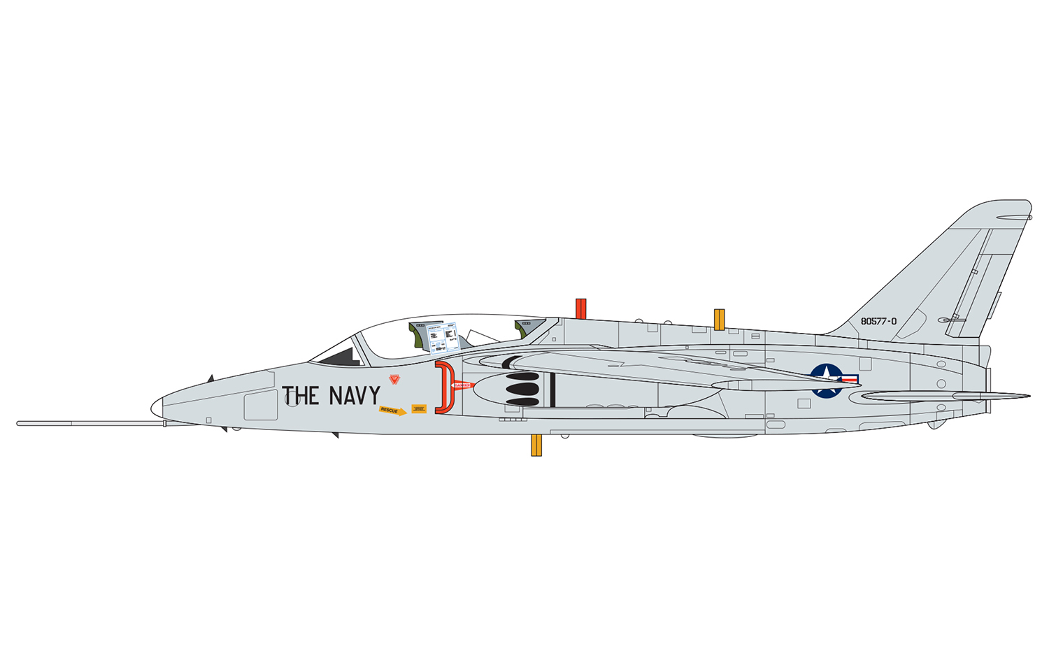 Airfix 1:72 Folland Gnat T.1 AF02105 - Afbeelding 3