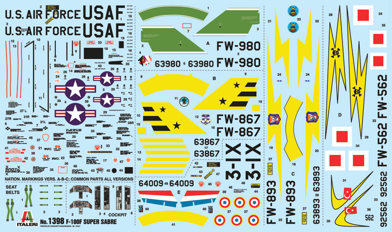 Italeri 1:72 F-100F Super Sabre IT1398 - Afbeelding 5