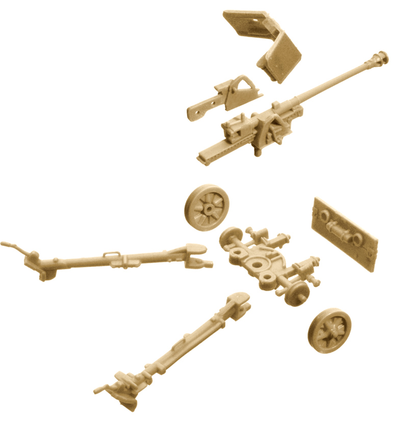 Italeri 1:72 WWII Pak 40 AT Gun Whit Crew IT6096 - Afbeelding 4