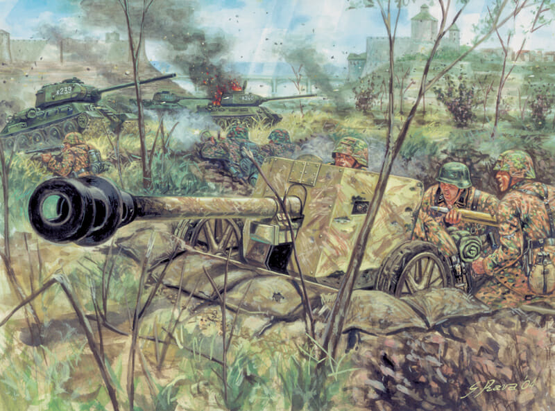 Italeri 1:72 WWII Pak 40 AT Gun Whit Crew IT6096