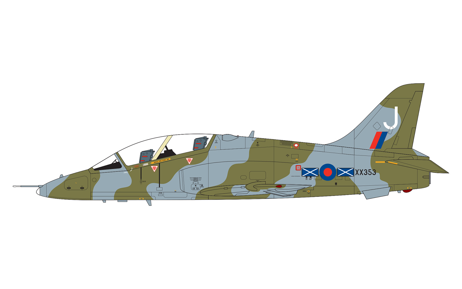 Airfix 1:72 BAe Hawk T.Mk.1A AF03085A - Afbeelding 4