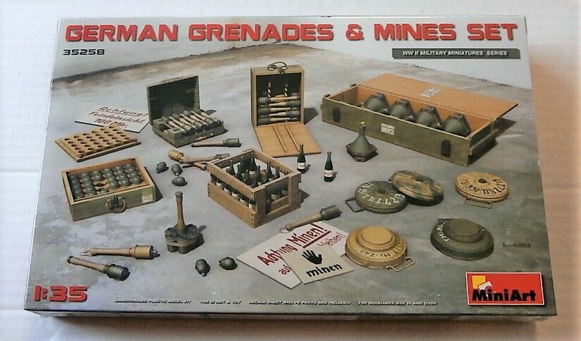 MiniArt 1:35 German Grenades & Mines Set WWII MA35258