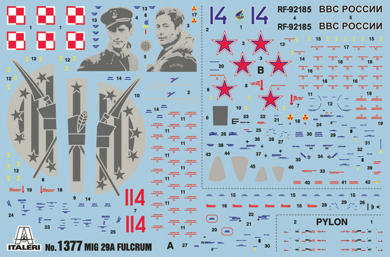 Italeri 1:72 MIG-29A " Fulcrum " IT1377 - Afbeelding 6