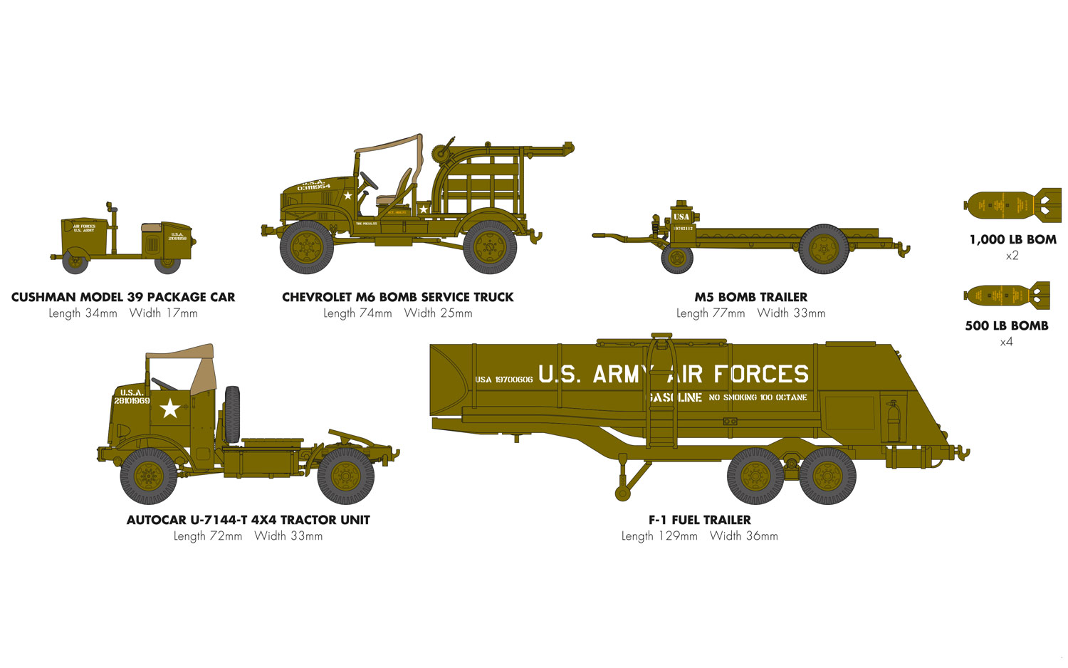 Airfix 1:72 WWII USAAF Bomber Re-Supply Set AF06304 - Afbeelding 4