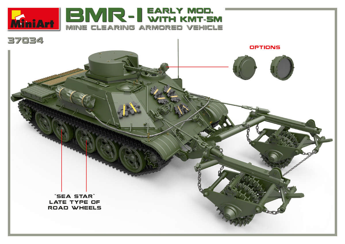 Miniart 1:35 BMR-1 Early Mod. whit KMT-5M MA37034 - Afbeelding 2