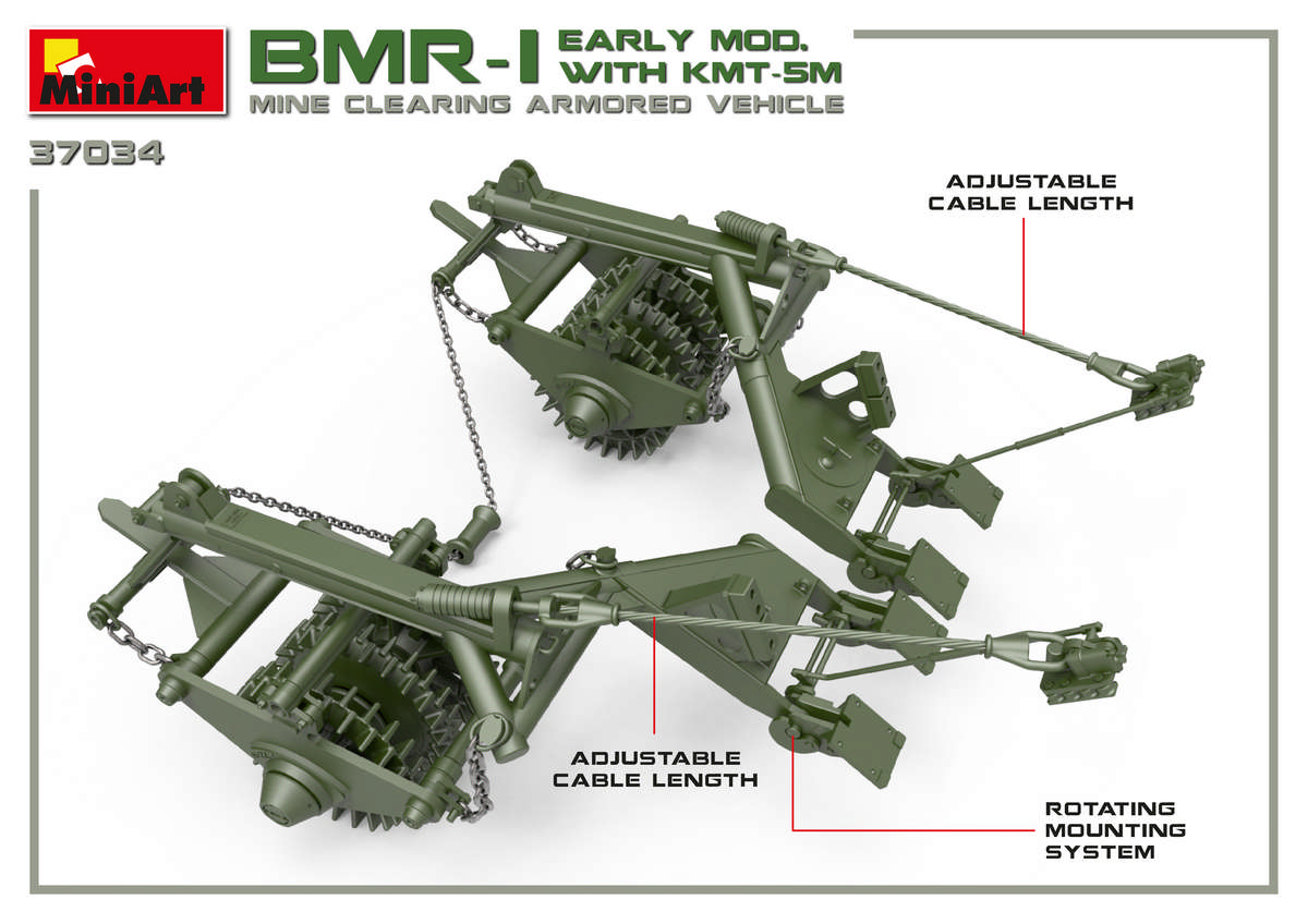 Miniart 1:35 BMR-1 Early Mod. whit KMT-5M MA37034 - Afbeelding 3
