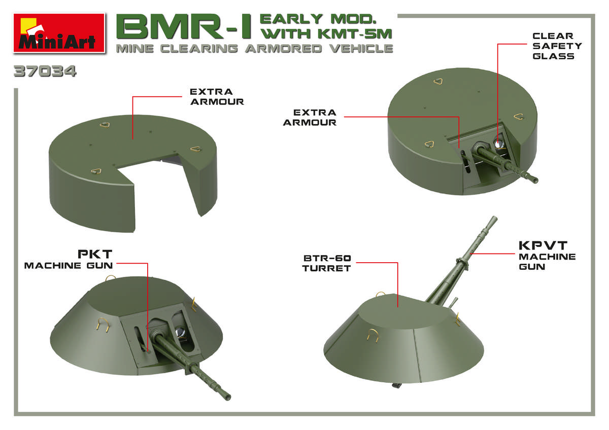Miniart 1:35 BMR-1 Early Mod. whit KMT-5M MA37034 - Afbeelding 4