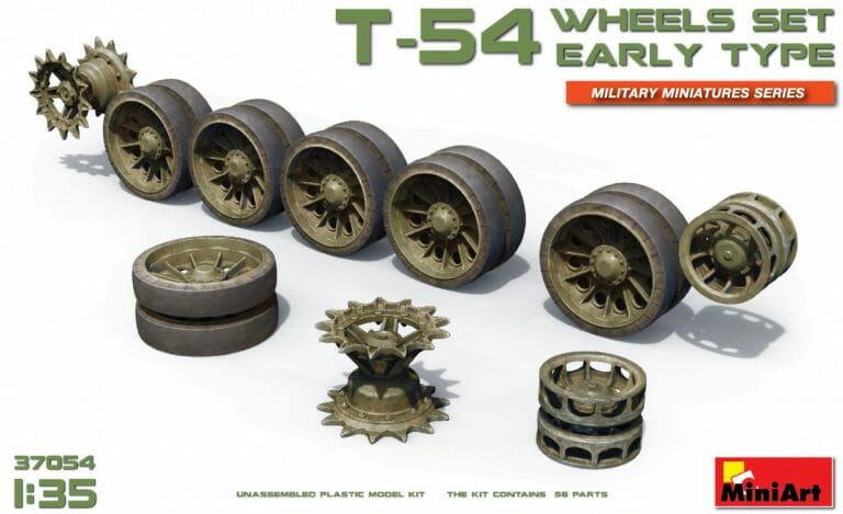 Miniart 1:35 T-54 Wheels Set. Early Type MA37054