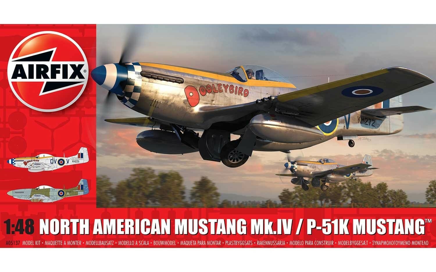 Airfix 1:48 North American Mustang Mk.IV / P-51K Mustang AF05137
