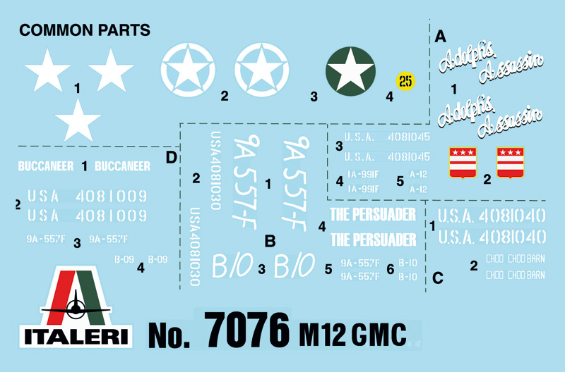 Italeri 1:72 M12 Gun Motor Carriage IT7076 - Afbeelding 5