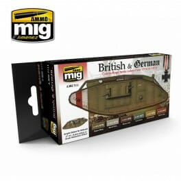 Ammo MIG WWI British & German Color Set MIG7111