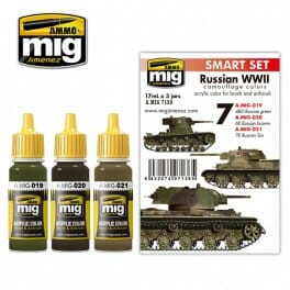 Ammo MIG Russian WWII Color Set MIG7136