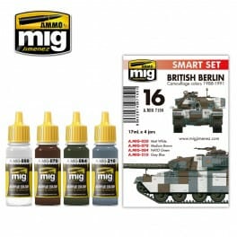 Ammo MIG British Berlin Camouflage Colors Set 1988-1991 MIG7150