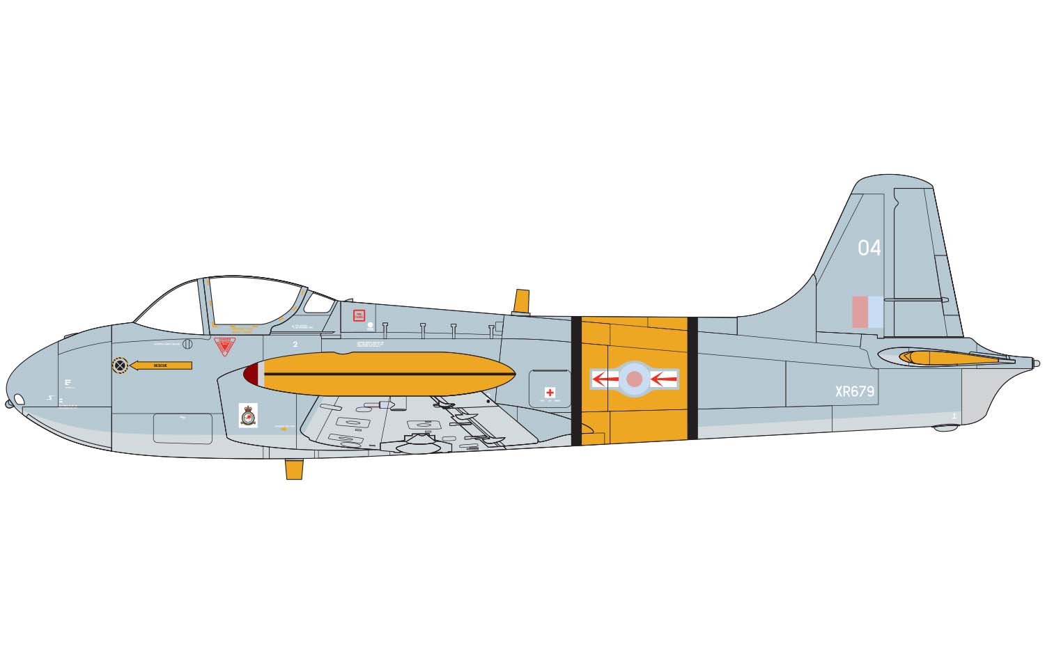 Airfix 1:72 Hunting Percival Jet Provost T.4 AF02107 - Afbeelding 3