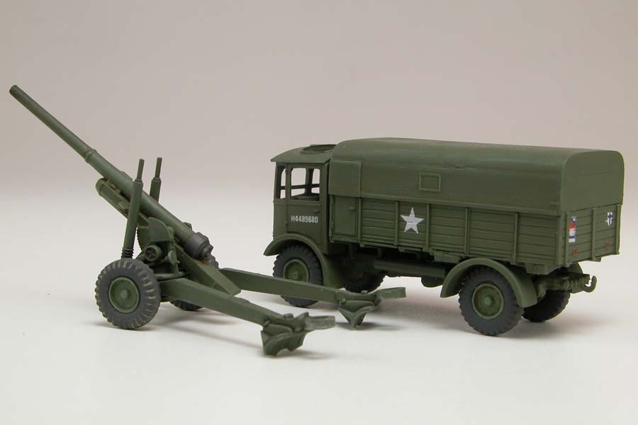 Airfix 1:76 Vintage Classics AEC Matador & 5.5" Gun AF01314V - Afbeelding 2