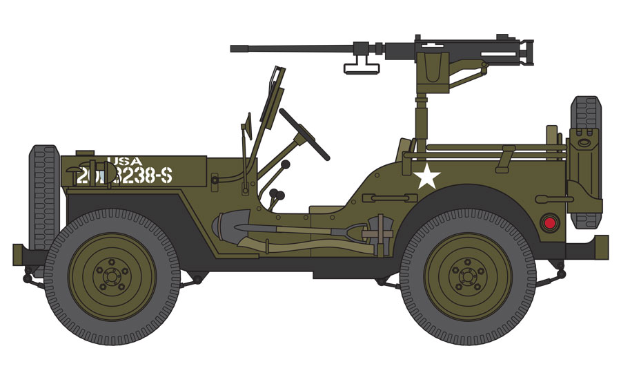 Airfix 1:72 Willys British Airborne Jeep AF02339 - Afbeelding 4