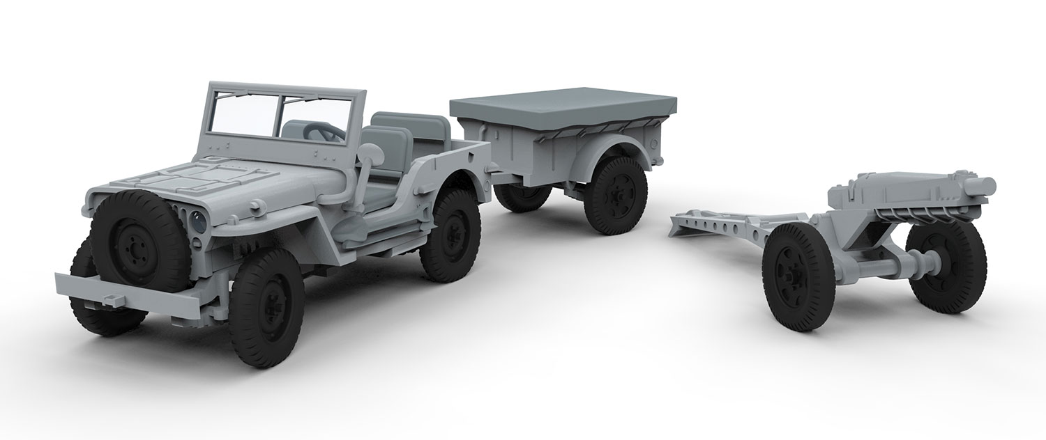 Airfix 1:72 Willys British Airborne Jeep AF02339 - Afbeelding 3