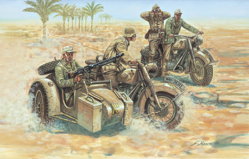 Italeri 1:72 WWII German Motorcycles IT6121