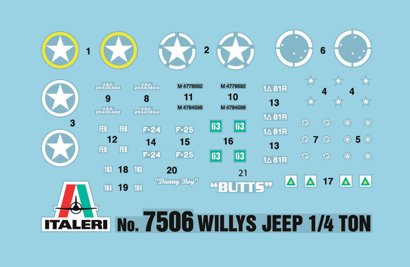 Italeri 1:72 Willys Jeep 1/4 ton 4x4 IT7506 - Afbeelding 5