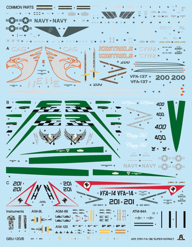Italeri 1:48 F/A-18 E Super Hornet IT2791 - Afbeelding 7