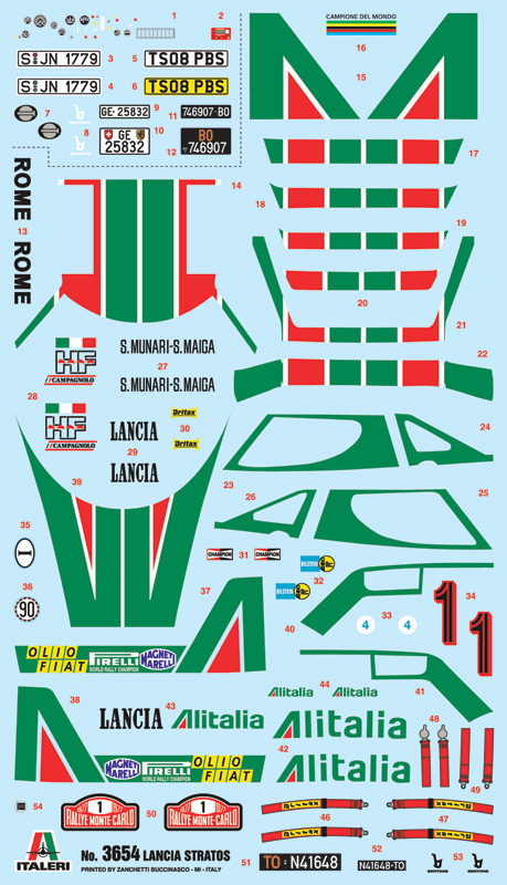 Italeri 1:24 Lancia Stratos HF IT3654 - Afbeelding 7