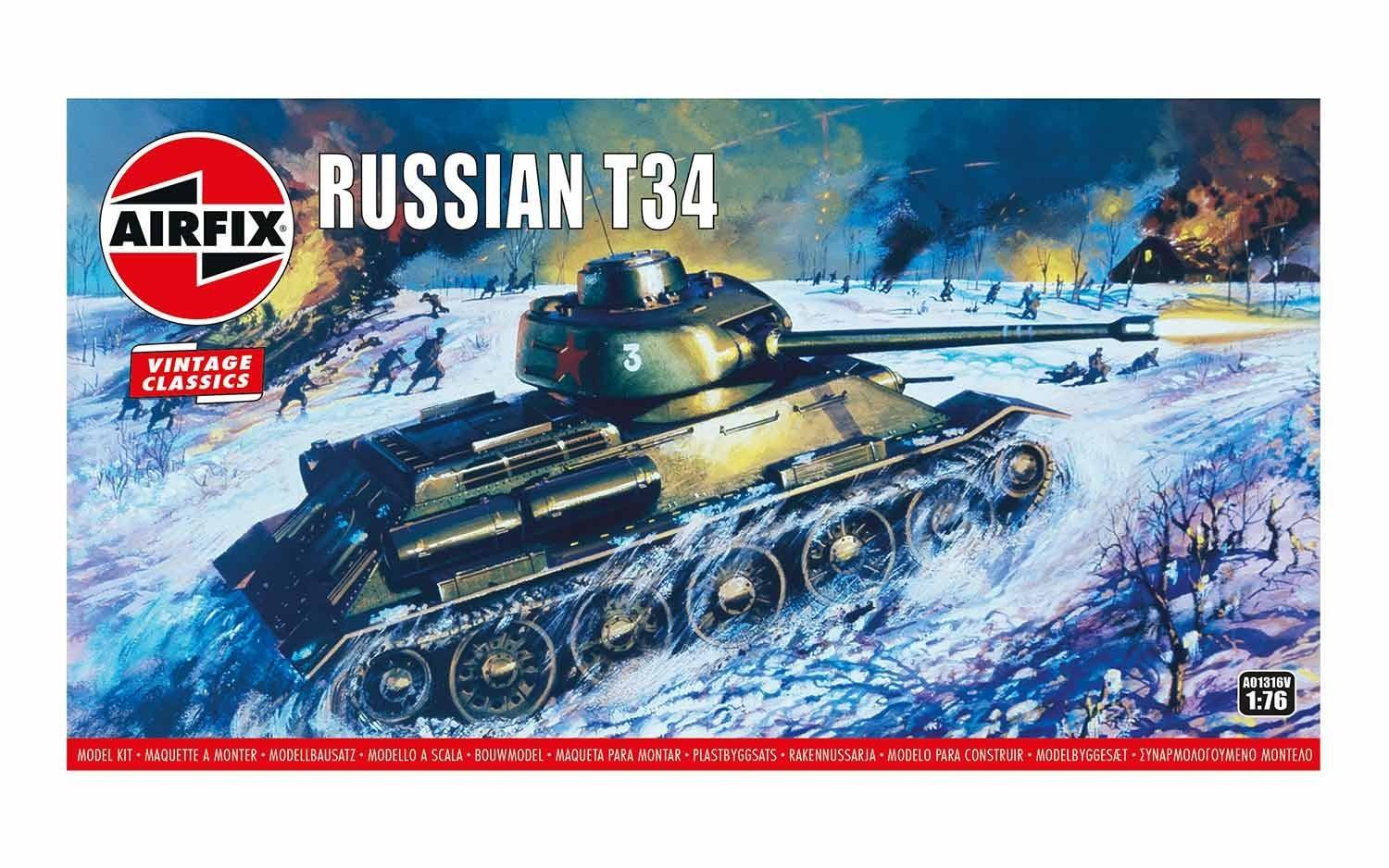 Airfix 1:76 Vintage Classics Russian T34 AF01316V