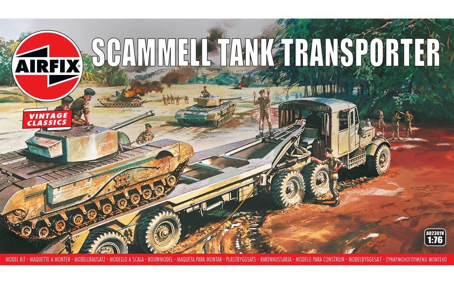 Airfix 1:76 Vintage Classics Scammell Tank Transporter AF02301V