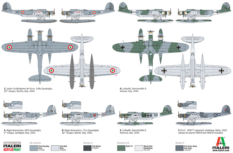 Italeri 1:72 Cant Z 506 Airone IT1360 - Afbeelding 4