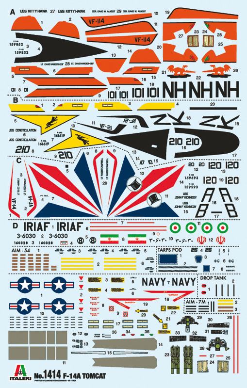 Italeri 1:72 F-14A Tomcat 50th First Flight Anniversary IT1414 - Afbeelding 7
