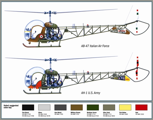 Italeri 1:72 AH.1 / AB-47 IT095 - Afbeelding 2