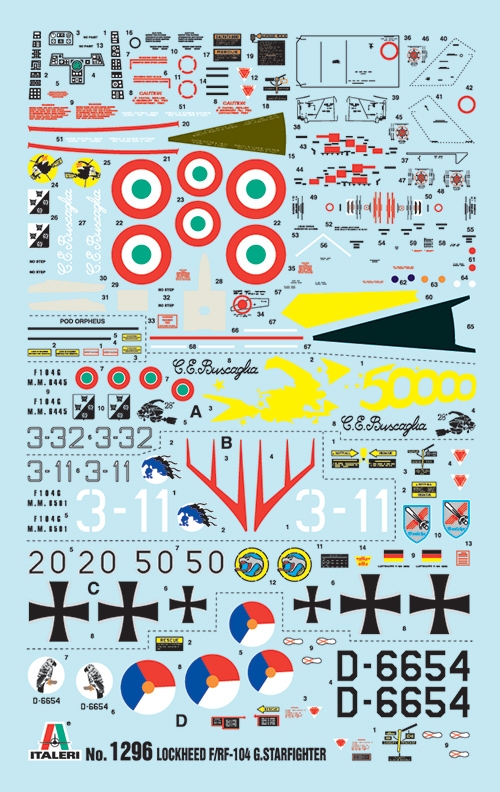 Italeri 1:72 F-104 G Starfighter IT1296 - Afbeelding 5