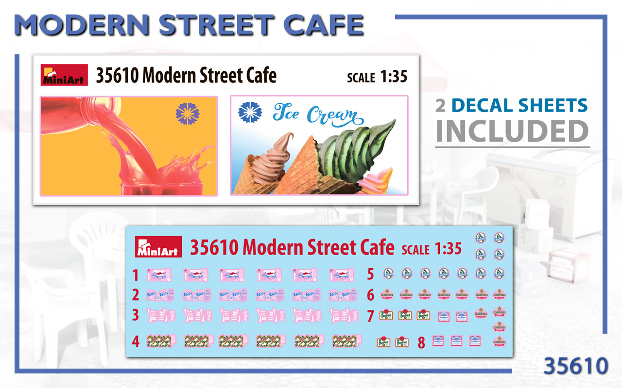 Miniart 1:35 Modern Street Cafe MA35610 - Afbeelding 7