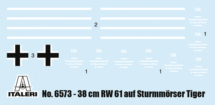 Italeri 1:35 38cm RW 61 auf Sturmmorser Tiger IT6573 - Afbeelding 6